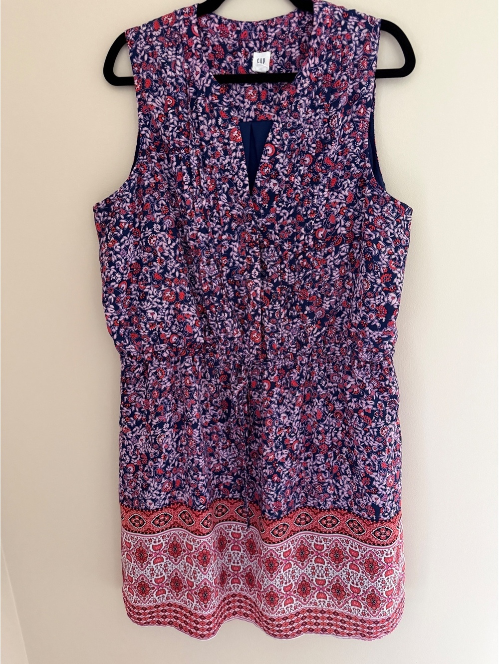 XL lined dress, GAP, hidden buttons